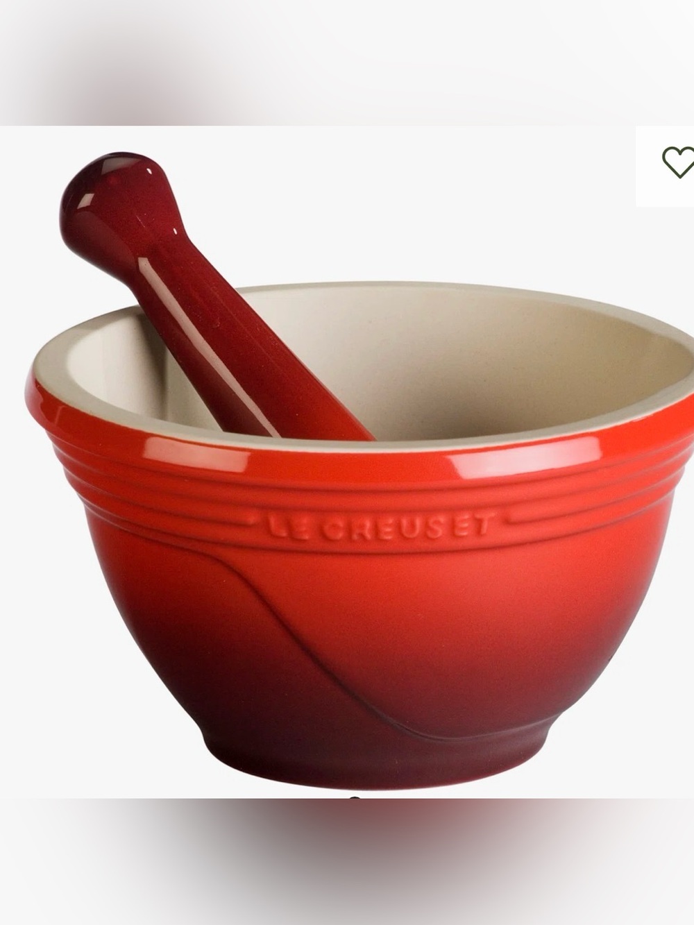 Le Creuset Stoneware Mortar And Pestle Set spice grinder